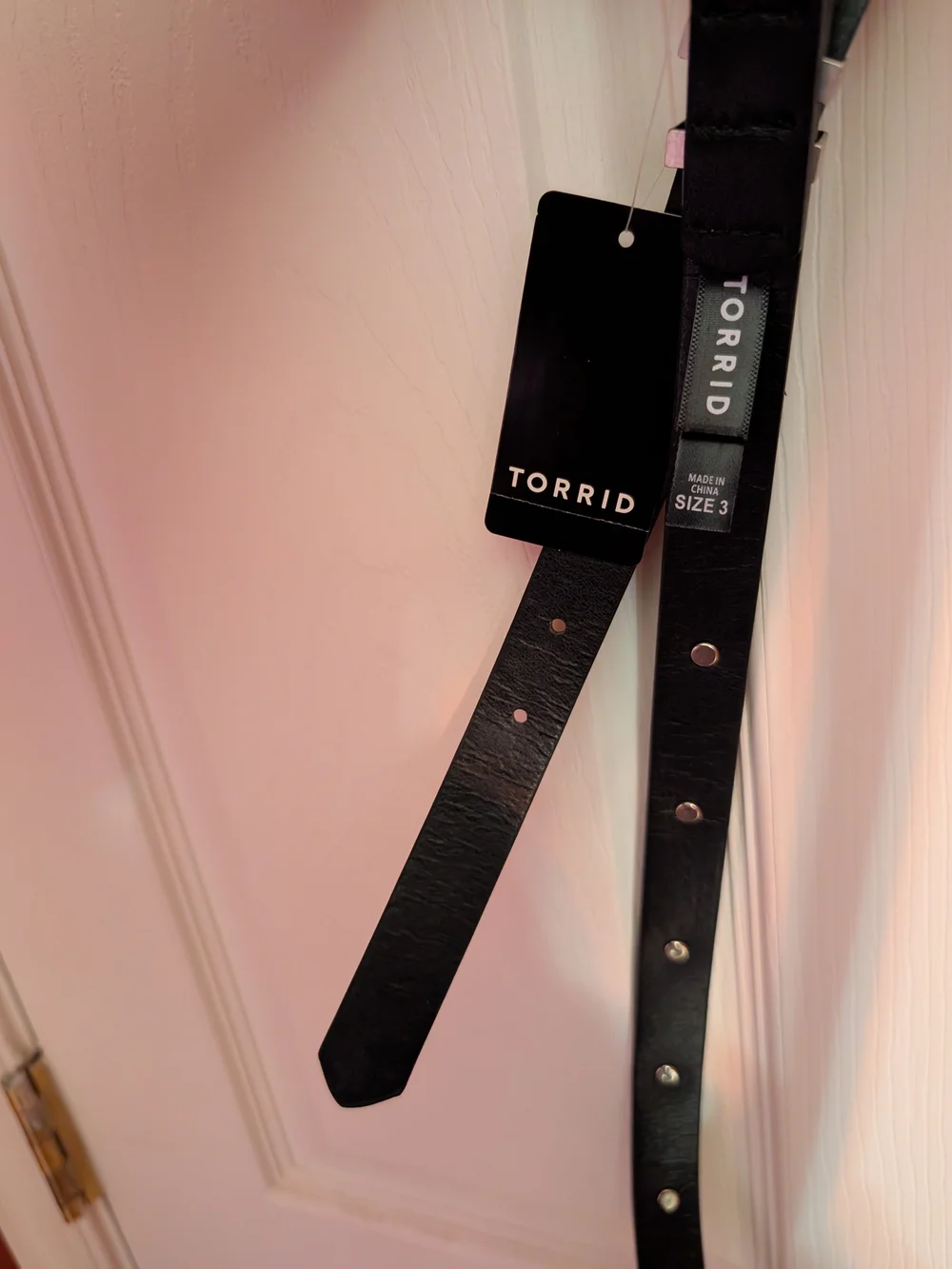 torrid Black Studded Belt with Silver Accents